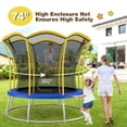 thumbnail image 3 of Spaco 8 Feet Outdoor Unique Flower Shape Trampoline with Enclosure Net-Orange, Bounce Trampoline for Outdoor as Garden, Park, 3 of 9