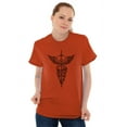 thumbnail image 3 of Caduceus Medical Symbol Sword Snakes Plus Size Crewneck Graphic Tee Shirt Brisco Brands 2X, 3 of 4
