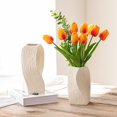 thumbnail image 3 of Jarron De Ceramica Moderno Florero Minimalista,Jarrones Decorativos Modernos,Jarrones Geométrico Utilizados en la Mesa de la Boda, Fiesta, Escritorio,Sala de Estar, Dormitorio de Oficina (Blanco), 3 of 4