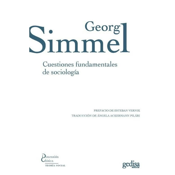CUESTIONES FUNDAMENTALES DE SOCIOLOGIA GEDISA GEORG SIMMEL