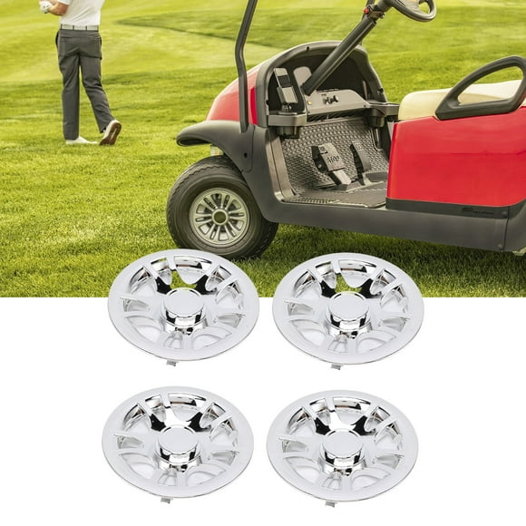 8 Inch Cart Hub Caps, Chrome Plated Wheel Rim Protector Lightweight High Temperature Resistant Durable for Cart