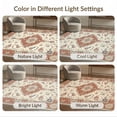 thumbnail image 7 of ODIKA Beige Distressed Vintage Scroll Vine Motifs Pile Playroom for Home Office, Hallway, Laundry Room, Non-Slip Chair-Friendly, 7 of 7