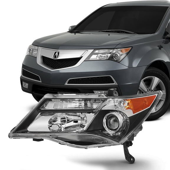 DAMAIJOY Headlight Left Driver Side Clear Lens Chrome Housing Headlights for Acura for MDX Base 07-09 33151STXA02 33151-STX-A01