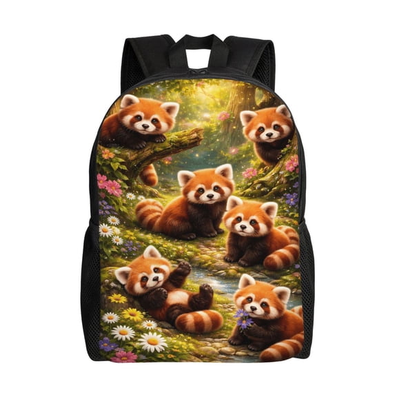 Raccoon Backpack Full Front Print Travel Laptop Bag for Men and Women