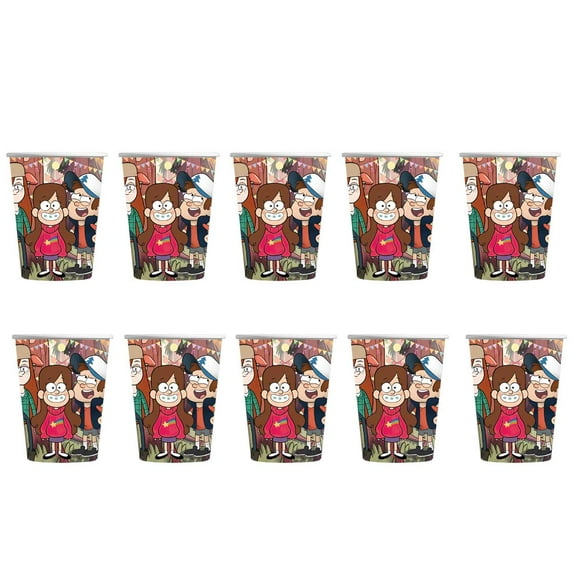 Gravity Falls Party Supplies Cups Birthday Tableware Disposable Paper Mouthwash Drinking Cups
