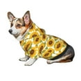 thumbnail image 7 of Fotbe Sunflowers Print Small Dog Sweater Hoodies Pet Grey Hooded Soft Fleece Sweatshirts with Pocket Fall Winter Puppy Cat Sweaters Warm Clothes-Large, 7 of 7