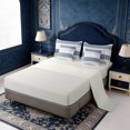 thumbnail image 3 of Erosebridal Boho Vibe 7-Piece King Bedding,Gray Horizontal Stripe King Bed in a Bag,Light Gray Reversible, 3 of 7
