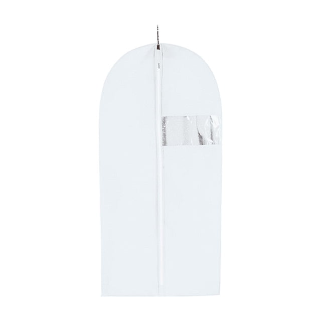 Coat Covers 42"x24" Zippered for Guest Closets White Non-Woven Poly Fabric Washable Packing 6's / Box