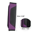 thumbnail image 4 of Unique Bargains Black Purple Car Seat Belt Cover Universal Carbon Fiber Leather Auto Seat Belt Covers, 4 of 6