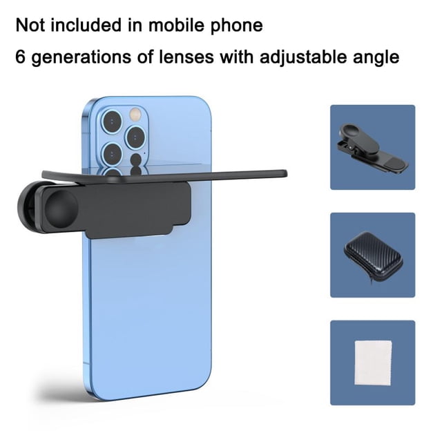 Smartphone Camera Mirror Reflection Clip Kit: Adjustable HD Glass Selfie Reflector for All Phones, Sturdy & Portable Tool for Outdoor Travel Photography, Vlogging & Content Creation
