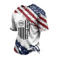 thumbnail image 2 of CIENVNSTG USA Flag Distressed Print T Shirt for Men 4th of July Themed Short Sleeve Crew Neck Casual Fit Patriotic Tee for Independence Day and Summer Daily Use White L, 2 of 5