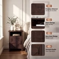 thumbnail image 4 of Vineego Nightstand Set of 2 Farmhouse Nightstand with Storage Shelves Bedside Tables End Table for Bedroom Modern Wood Side Table Living Room, Dark Brown, 4 of 9