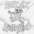 thumbnail image 2 of Funny Halloween Mummy Relax Unwind Crewneck T Shirts Boy Girl Teen Brisco Brands S, 2 of 6