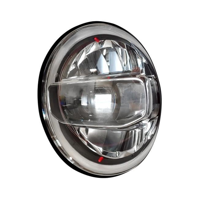 Round Chrome Projector LED Headlights 