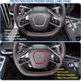 thumbnail image 5 of TINKI Real Carbon Fiber Steering Wheel Trim Frame Compatible with Chevrolet Corvette C8 2020-2023, Steering Wheel Label Protection Frame Molding Sticker Accessories, 5 of 7