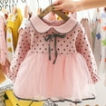thumbnail image 4 of Fashion Autumn Baby Girl Dots Patchwork Long Sleeve Breathable Tutu Tulle Dress, 4 of 8