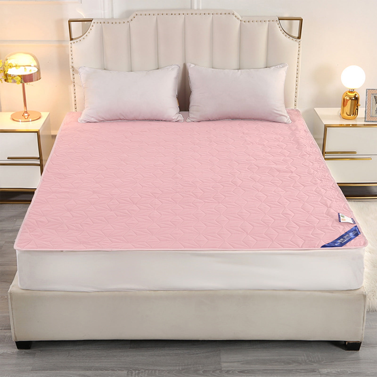 Djibouti Cozy Waterproof Cotton Mattress Protector - Quilted Fitted Pad with Deep Pockets for Stain-Free Sleep, 59x78.7in