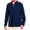 Navy, variant on Jalioing Men's Cotton Linen Shirts Stand Collar V Neck Drawstring Blouses Long Sleeve Casual Plain Beach Tops