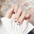 thumbnail image 3 of 24Pcs Fake Nails French Almond-Shaped Rhinestone Star Stylish Durable Embellishments False Nails Women Supply, 3 of 8