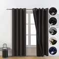 thumbnail image 1 of Cortinas opacas FEBSIXTH, 100% opacas, 213 x 137 cm, color chocolate, 1 of 7