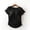Black, variant on qelini T-shirts for Women with Round Neck School Season Solid Color Short Sleeved Retro Regular Chest Pad Integrated Loose Casual Daily Wearing Basic Tops Juniors Summer Comfortable 1Pack Black L