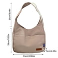 thumbnail image 6 of Casual Canvas Bag Women's Summer 2023 New Trendy Fashion Tote Bag All-match Large-capacity Shoulder Underarm Bag beige, 6 of 6