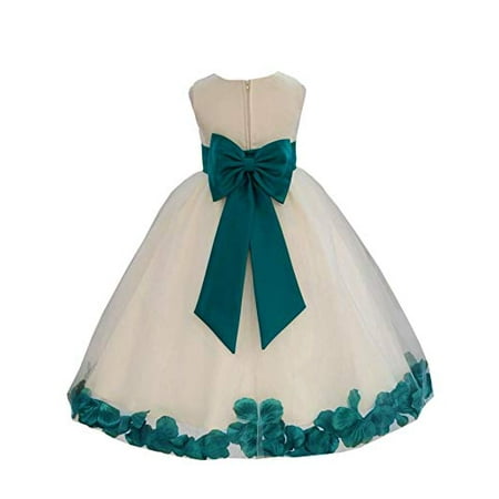 

Ekidsbridal Ivory Tulle Rose Petals Flower Girl Dresses Wedding Tulle Dresses Pageant Dresses Ball Gown Toddler Girl Dresses Special Occasions Dresses Birthday Girl Dress Easter Summer Dresses 302T