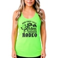 thumbnail image 2 of And They Call The Thing Rodeo Western Tank Top for Women & Teens Cute Country Top Neon Green Tank Top Small, 2 of 4