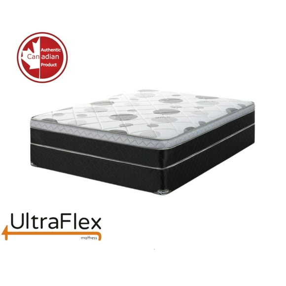 Ultraflex BLISS- 10" Orthopédique Euro-top Premium Certipur-Us Certifié Mousse Enveloppée, Support, Matelas Hybride Écologique (Made in Canada)