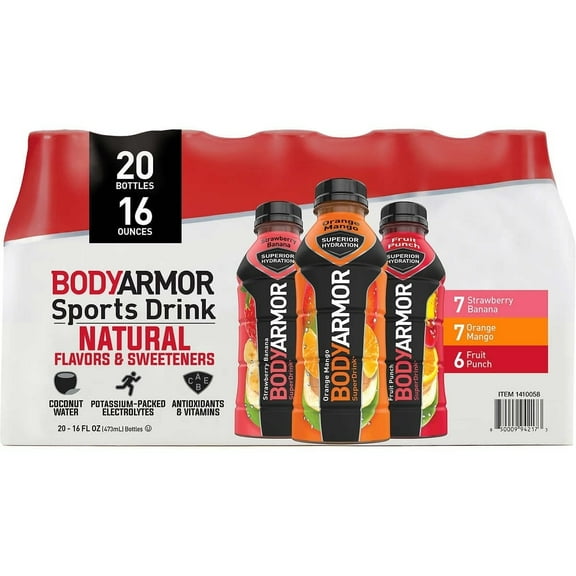 BODYARMOR Sports Drink Variety, 16 Ounce (20 Count)