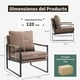 thumbnail image 2 of Sillon Individual FurnitureR Moderno con Cojín marrón, 2 of 6