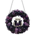 thumbnail image 2 of Halloween Decor - Household Pendant - Halloween Skull Hanging Decor - 2D Acrylic Ornament – Halloween Skeleton Wreath Hanging Decor Colorful Window Decoration for Halloween Home Garden, 2 of 9