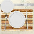 thumbnail image 3 of Ambesonne Retro Place Mats Set of 4, Meanders, Standard Size, Redwood Apricot, 3 of 6