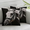 thumbnail image 3 of nygtbtfer Animals Horse Decorative Throw Pillow Covers Farm Animals Black Background Linen Pillowcase Home Decor Cushion Cover for Sofa Chair Bed Couch White, 3 of 7