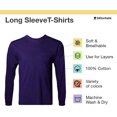 thumbnail image 2 of SOCKS'NBULK 6 Pack Big & Tall Long Sleeve Colorful T-Shirts for Mens cotton blend Cotton - Crew Neck Bulk Tees Wholesale Packs, 2 of 7