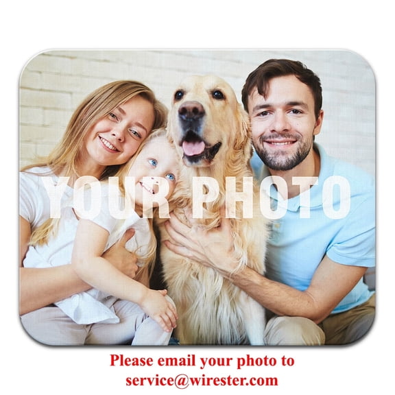 WIRESTER Rectangle Customized Personalized Gaming Mat Mousepads Non-Slip Rubber Base Mousepad Stitched Edge 9.5x7.88x0.12 in, Non-Slip Mouse Pad for Home, Office, and Gaming Desk