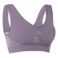 thumbnail image 5 of QIUOMBBP Womens Plus Size Bras High Impact Sport Yoga Running Breathable Bralette Full Coverage Wireless Pull On Bra Dark Gray XXXXL, 5 of 5