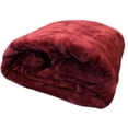 thumbnail image 6 of Home Must Haves Burgundy Super Soft Warm Plush Microfiber Unisex Adults & Teens Throw Bed Blanket, 6 of 6