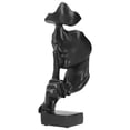 thumbnail image 2 of Figura de resina Sincero Escultura de cara Adorno de estatua arte abstracto color negro BS913, 2 of 10
