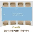 thumbnail image 3 of Solids Light Blue Rectangular Plastic Tablecloth - 54x108 Inch, Pack, 3 of 7