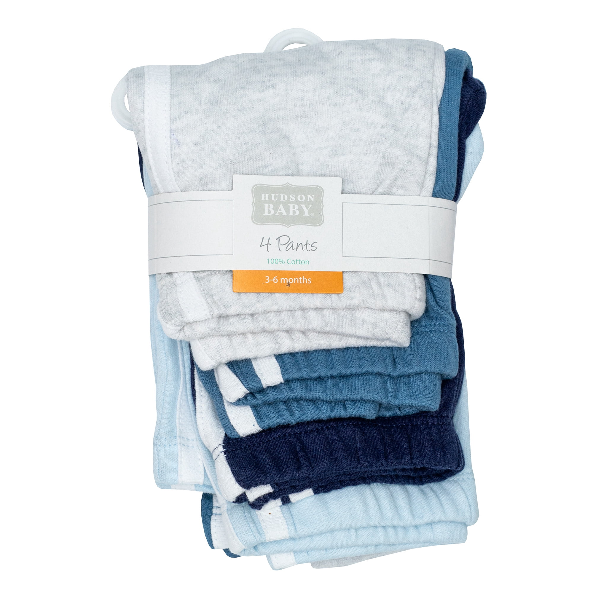 Hudson Baby Boy Cotton Pants and Leggings, Lt Blue Navy, 4T
