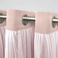 thumbnail image 4 of Exclusive Home Catarina Layered Room Darkening Blackout and Sheer Grommet Top Patio Curtain Panel, 100"x84", Rose Blush, 4 of 7