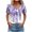 A04, variant on Womens Summer Tops Plus Size V-neck Stylish Printed Button Short Sleeve Shirt Daily Wear