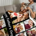 thumbnail image 2 of AISENIN Custom Blanket with Picture Happy Fathers Day Customized Gifts for Dad Grandpa Personalized Photo Blankets Throws Birthday Gift, 2 of 5