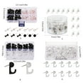 thumbnail image 3 of 50/60/80/160Pcs Push Pin Hangers Decorative Push Pin Hooks Picture Pin Push Pin with Clear Clip for Cork Board, 3 of 9