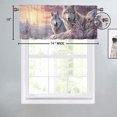 thumbnail image 4 of Wolf Printed Window Curtains Valances Winter Scene Rustic Snowy Forest Pine Tree Nature Landscape Rod Pocket Window Valance for Living Room Bathroom Bedroom Kitchen 54 by 18 in, 1 Panel, 4 of 6