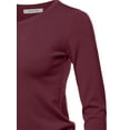 thumbnail image 4 of A2Y Women's Fitted Crew Neck Long Sleeve Pullover Classic Sweater New Plum M, 4 of 5