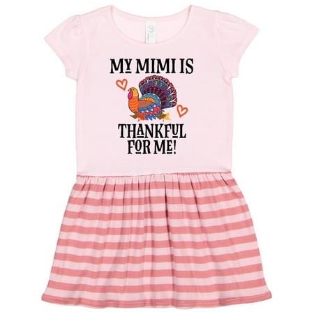 

Inktastic Thanksgiving Mimi Thankful for Me Turkey Gift Toddler Girl Dress