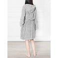 thumbnail image 3 of PAVILIA Women Hooded Short Robe | Lightweight Fleece Soft Warm Bathrobe for Sleepwear Shower Spa | Cute Knee Length Summer Robe for Female Ladies Girls, 3 of 9