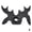 black, variant on Antler Fork Stand Billiard Cue Bridge Head Lightweight Adjustable Nine Position Rubber Center